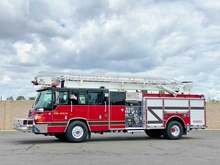 2004 Pierce Quantum 55' Skyboom Aerial Ladder Quint Fire Truck