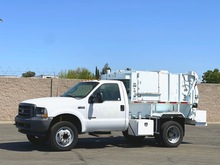 2004 Ford F450 Wayne PUP 6 Yard Manual Side Load Garbage Truck