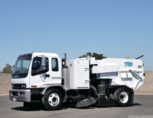 2008 Isuzu Tymco DST-6 Dustless Stainless Steel Street Sweeper